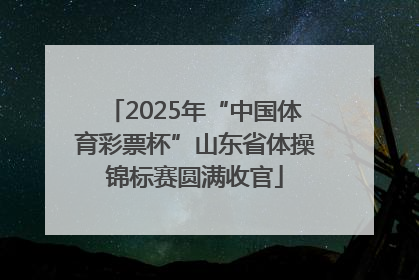 2025年“中国体育彩票杯”山东省体操锦标赛圆满收官