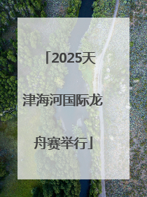 2025天津海河国际龙舟赛举行