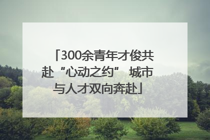 300余青年才俊共赴“心动之约” 城市与人才双向奔赴