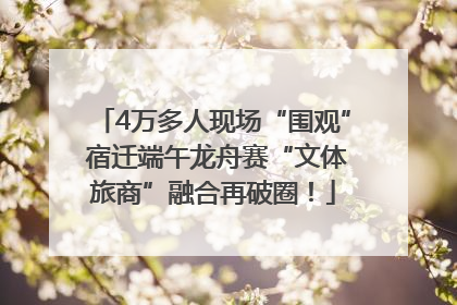 4万多人现场“围观” 宿迁端午龙舟赛“文体旅商”融合再破圈！
