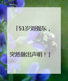 51岁刘强东，突然做出声明！