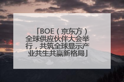 BOE（京东方）全球供应伙伴大会举行，共筑全球显示产业共生共赢新格局