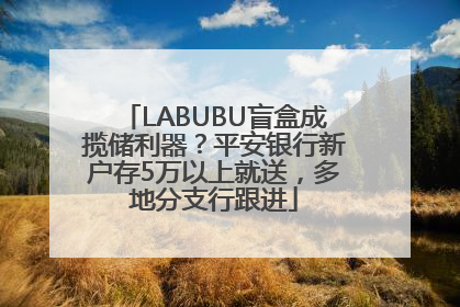 LABUBU盲盒成揽储利器？平安银行新户存5万以上就送，多地分支行跟进
